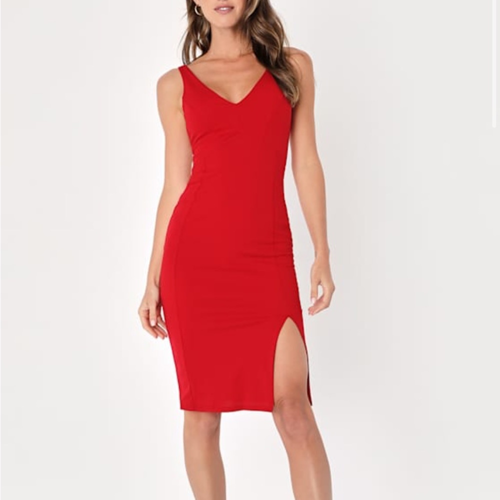 Lulus ‘iconic moment red bodycon’ dress